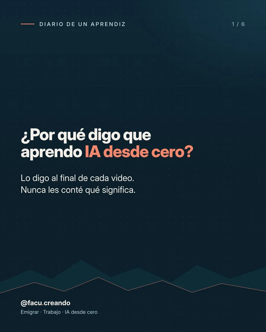 Portada de «¿Por qué digo que aprendo IA desde cero?»