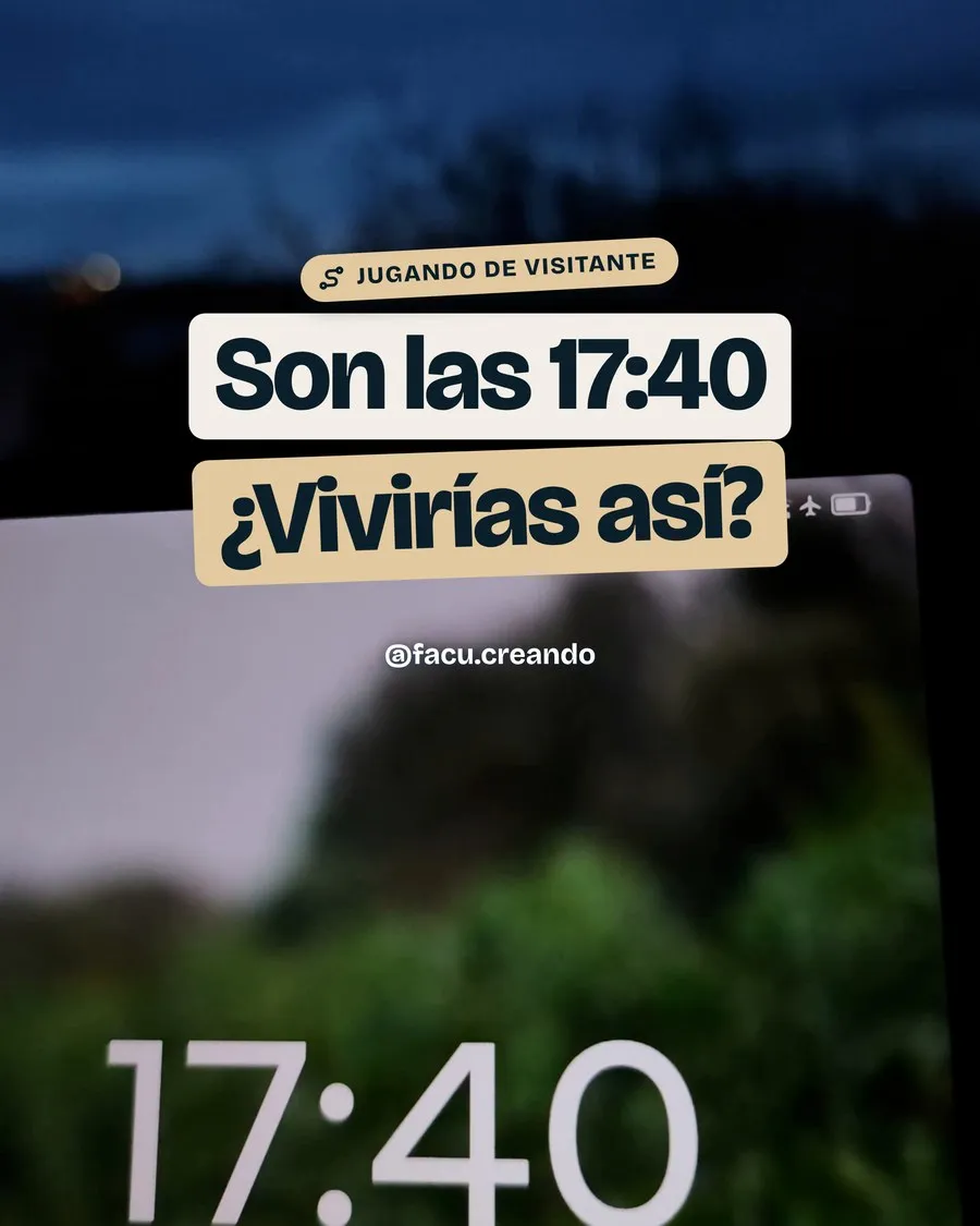 Portada de «Son las 17:40. ¿Vivirías así?»